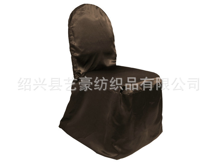 巧克力色色丁椅套