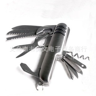 CLEYE11多功能瑞士军刀 多功能军刀 野营多功能刀 银色军刀|ru