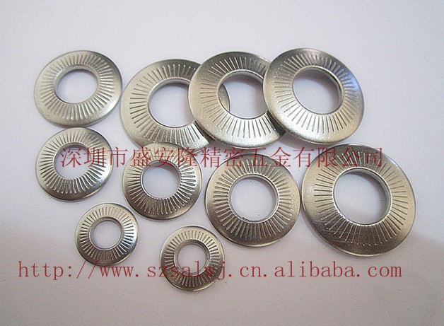 厂家供应不锈钢碟形滚花弹性垫圈，碟形单面压纹垫圈