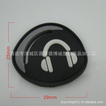 厂家直供各式十字圆形透明箱包耳机孔胶章