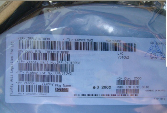 IRFL210TRPBF  200V 960MA SOT-223 VISHAY 原装现货