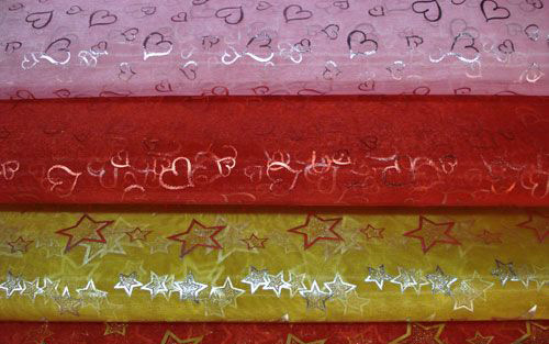 厂家直销烫金 珍珠纱/玻璃纱/水晶纱 /无光纱