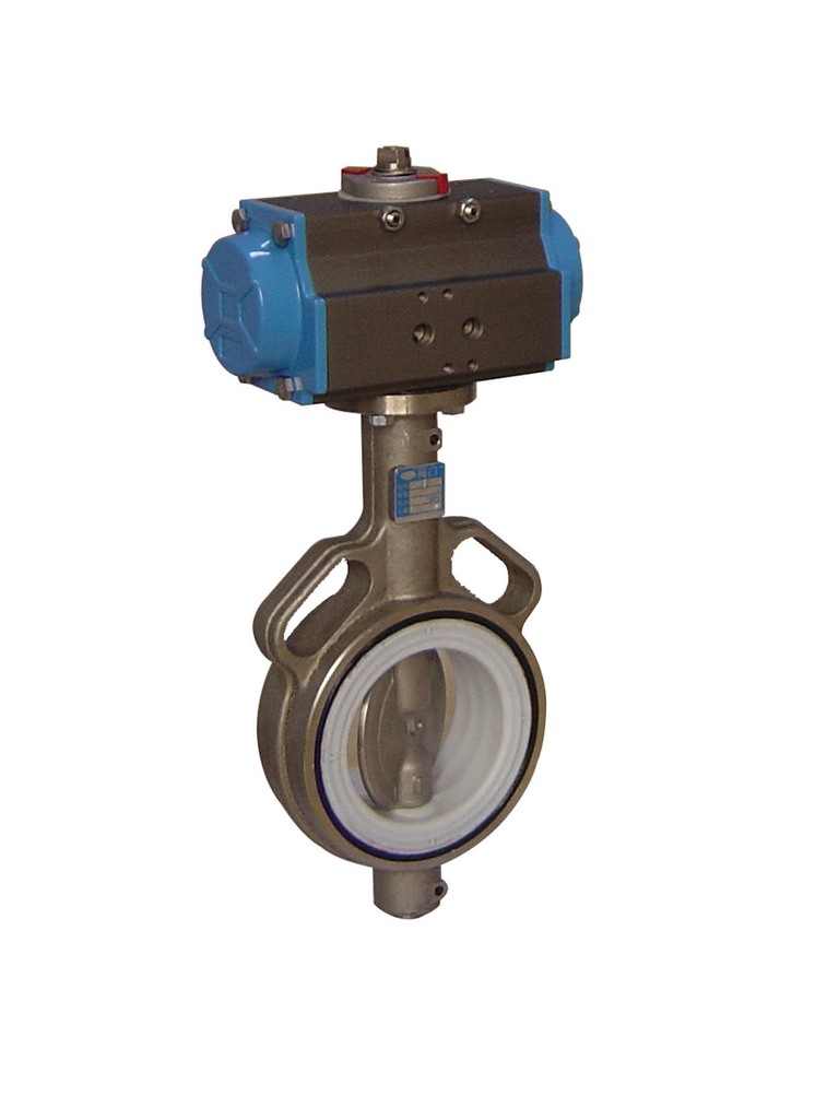 气动衬氟蝶阀/蝶阀/对夹蝶阀/ZTD671F4/F46