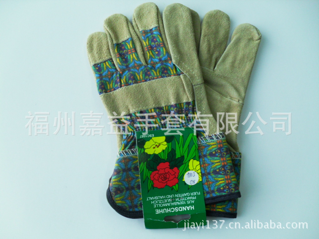 土黄牛二层皮半皮花园手套