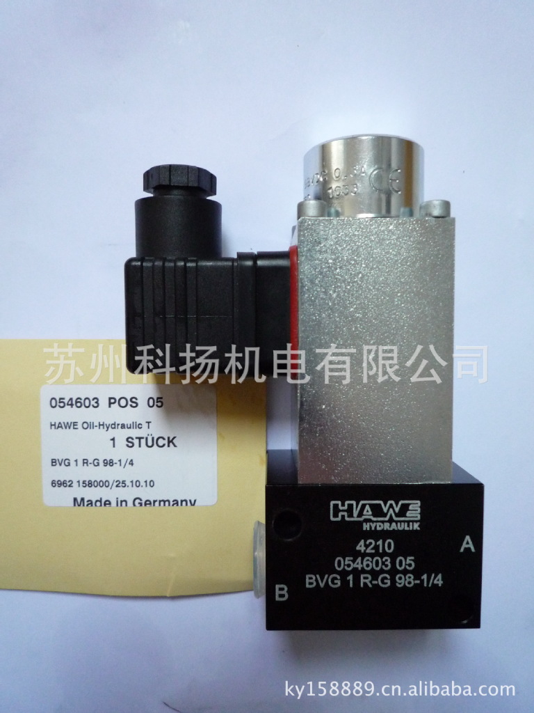 原装进口哈威HAWE截止式换向阀BVG3R-G24-PYD原装 现货供应