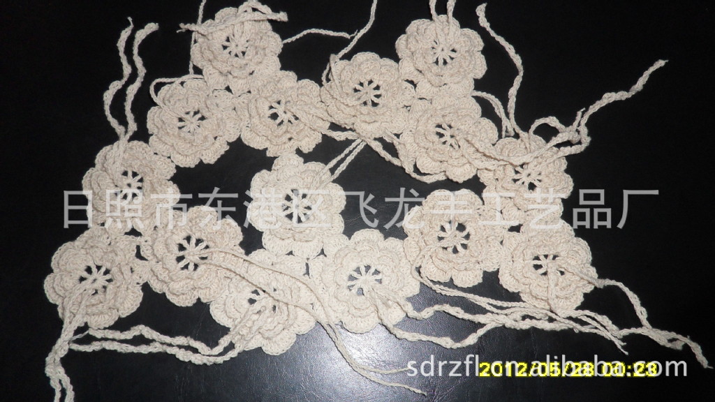 供应手钩，手钩花。花朵，手工钩编花款式新。品种全