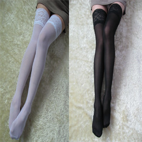 BEILEISI lace edge 10CM silicone anti-slip stockings/high stockings 2072 socks