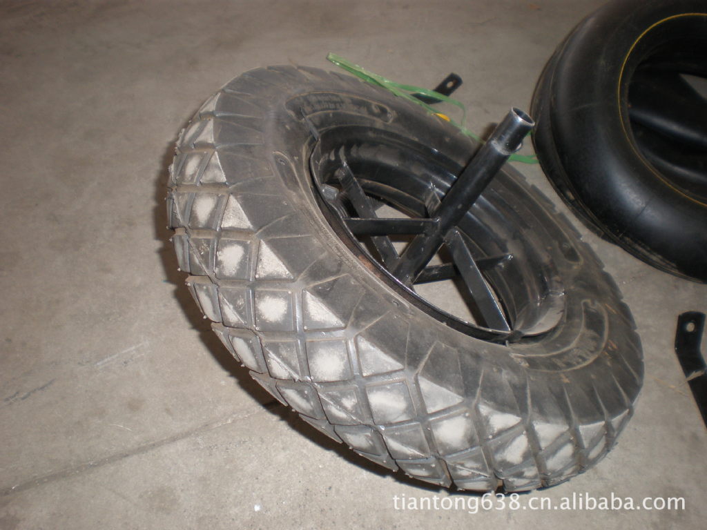 供应手推车配件4.00-8大方块花纹气态轮