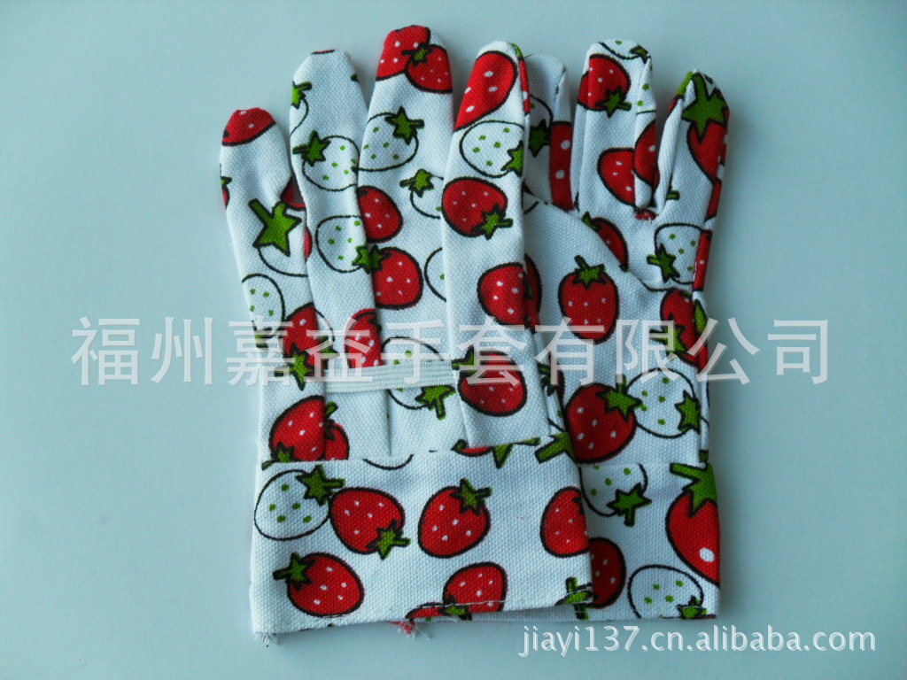 帆布童装花园手套