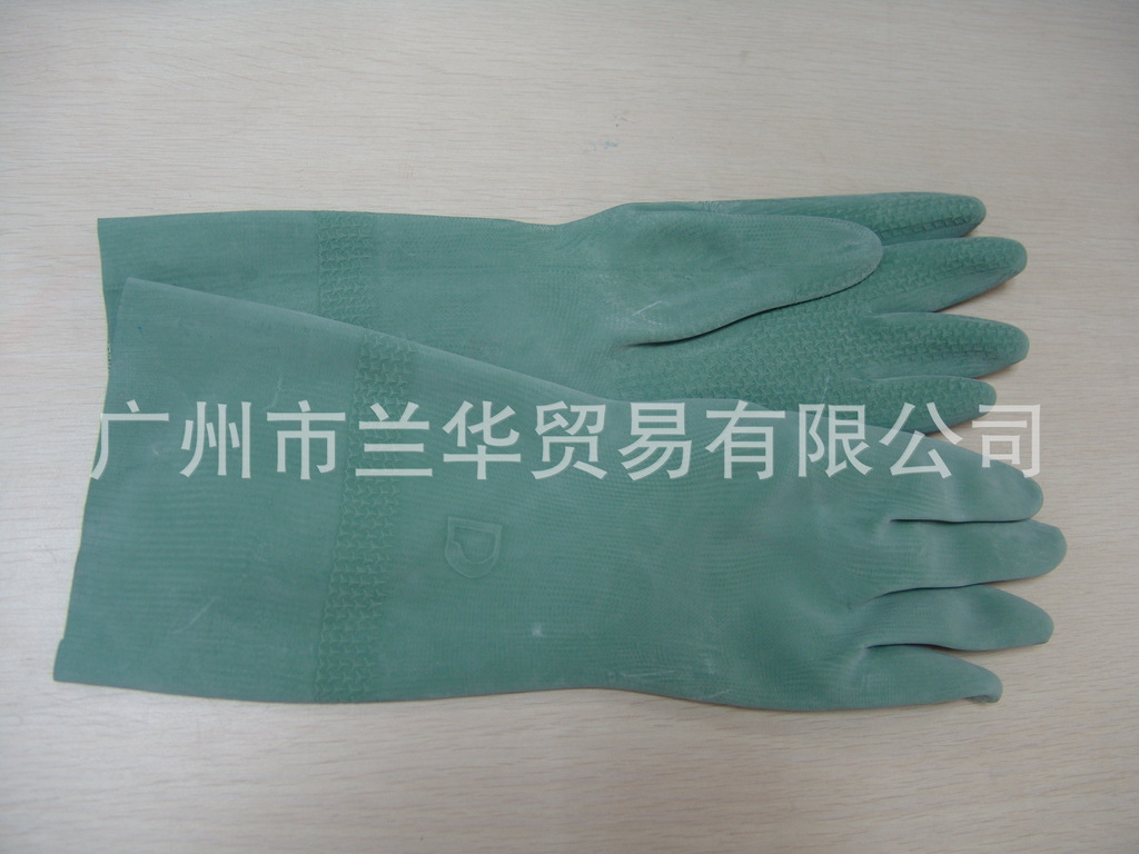 360mm 长款 丁基尼龙衬里耐酸碱手套 耐酸碱用 适用于出口