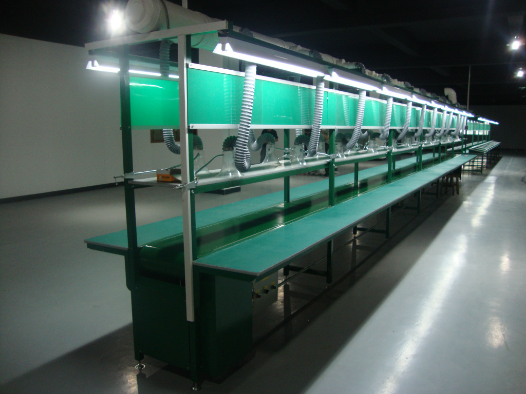 专业供应焊锡生产线 带吸烟管皮带后焊生产线