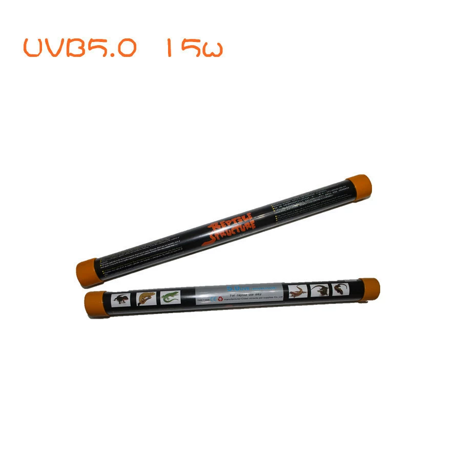 Солнечная лампа полного спектра для рептилий, лампа UVB5.0, 15 Вт