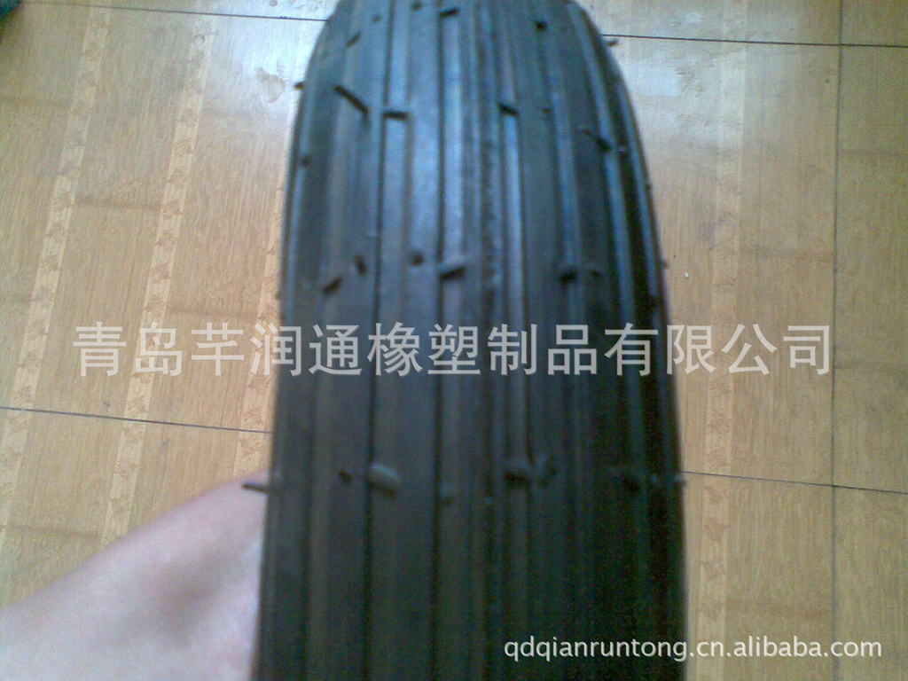 工厂直销供应16寸4.00-8充气轮橡胶直纹轮胎 充气轮胎