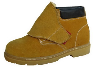 批发供应黄色绒皮带盖安全防护鞋 牛筋底劳保鞋 防砸放刺穿安全鞋