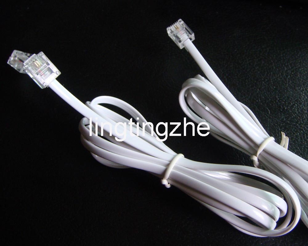 Double head Telephone straight line Two Cores and Four Cores,Four core Telephone line Telephone curve,Handle spring line,Network cable
