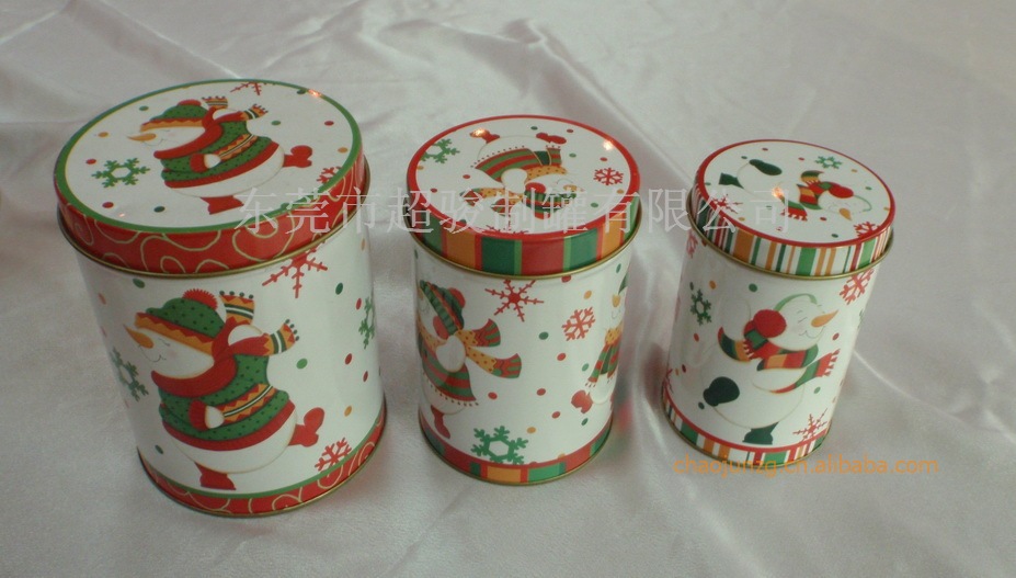 供应精美圆形礼品套罐 套三圆罐 马口铁罐 礼品罐