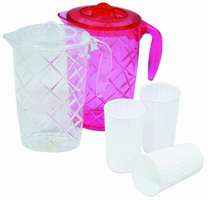 塑料冷水壶 凉水壶 欢乐壶 2.4L\4L 有刻度模具加工