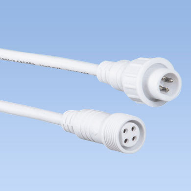 厂家直销三芯圆形IP68防水插头LED耐寒对接线护栏管插头