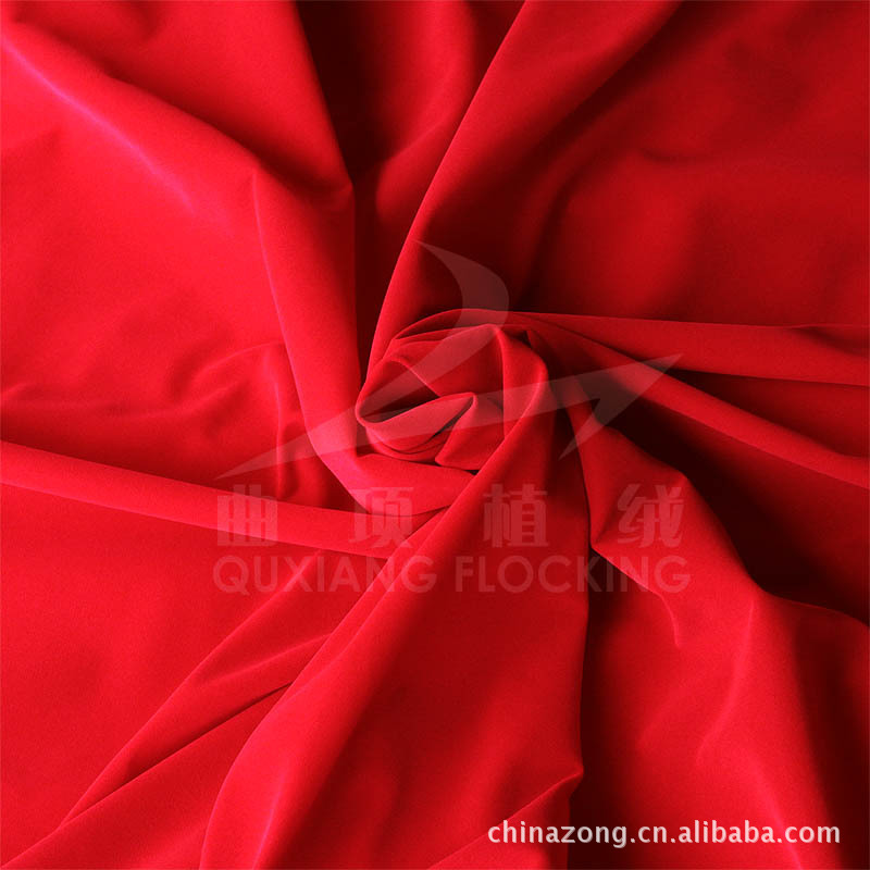 厂家直销现货各种底布绒毛平绒布批发定制植绒布 大红无纺植绒布