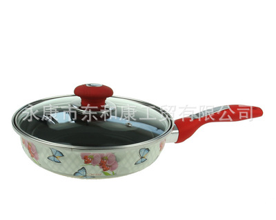 direct deal Enamel Frying pan Saucepan wholesale Enamel Discoloration Yellowing