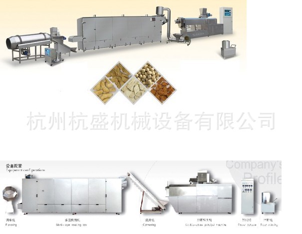 单螺杆膨化机, 双螺杆膨化生产线, 挤压式二次膨化生产线