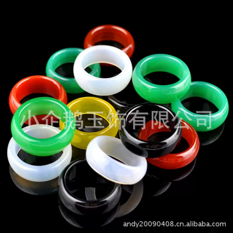  Agate ring, nail decoration jade, 10mm