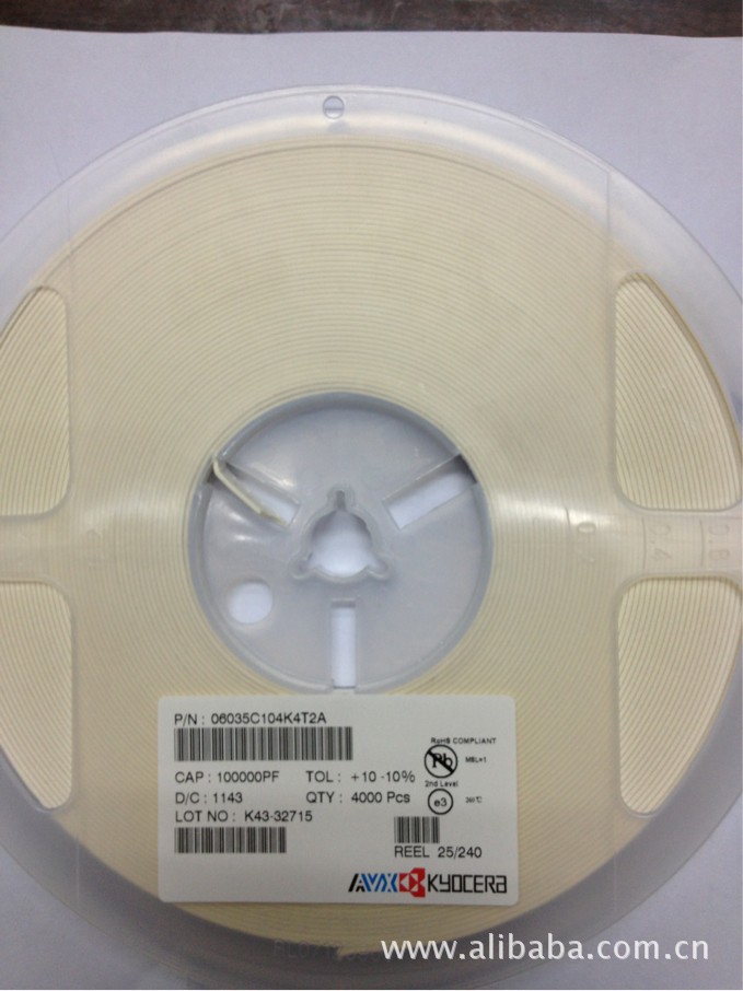 06035C104K4T2A 0603 104K 50V 贴片电容 原装现货小尺寸电子级