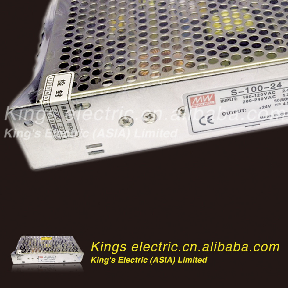 供应原装铭纬开关电源S-100-24（广州百万库存销售）
