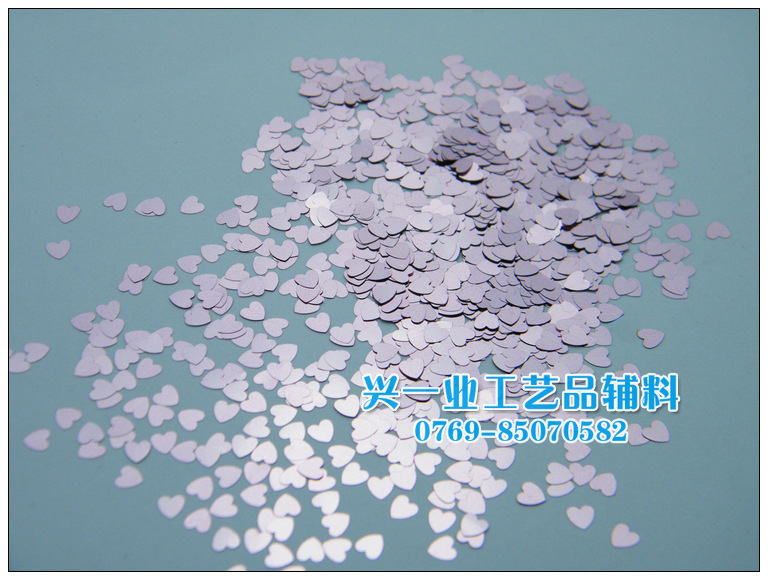 厂家长期供应粉红色桃心亮片  美甲亮片 装饰亮片