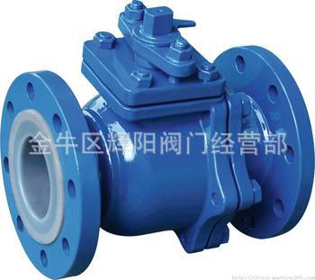 供应 衬氟球阀DN100耐腐蚀四氟法兰球阀