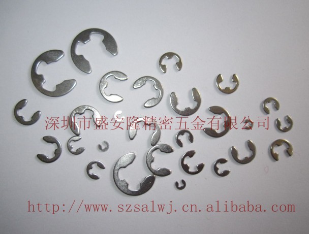 供应DIN6799不锈钢开口卡簧 开口挡圈 E形卡簧