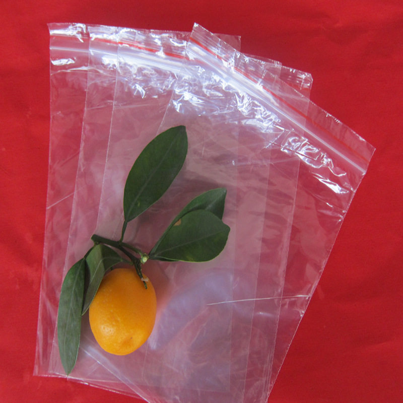 PE2号12*17cm*5丝红边自封袋批发 密实袋 现货 精品袋 100个