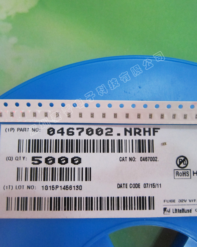 自恢复保险丝0603力特Littelfuse 2A/32V原装高压贴片0467002.NR