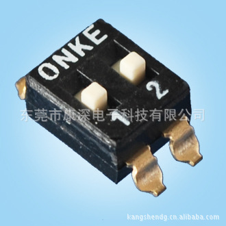 台湾总督KE供 贴片2位拨码开关正拨2.54 指拨开关 原厂拨码开关