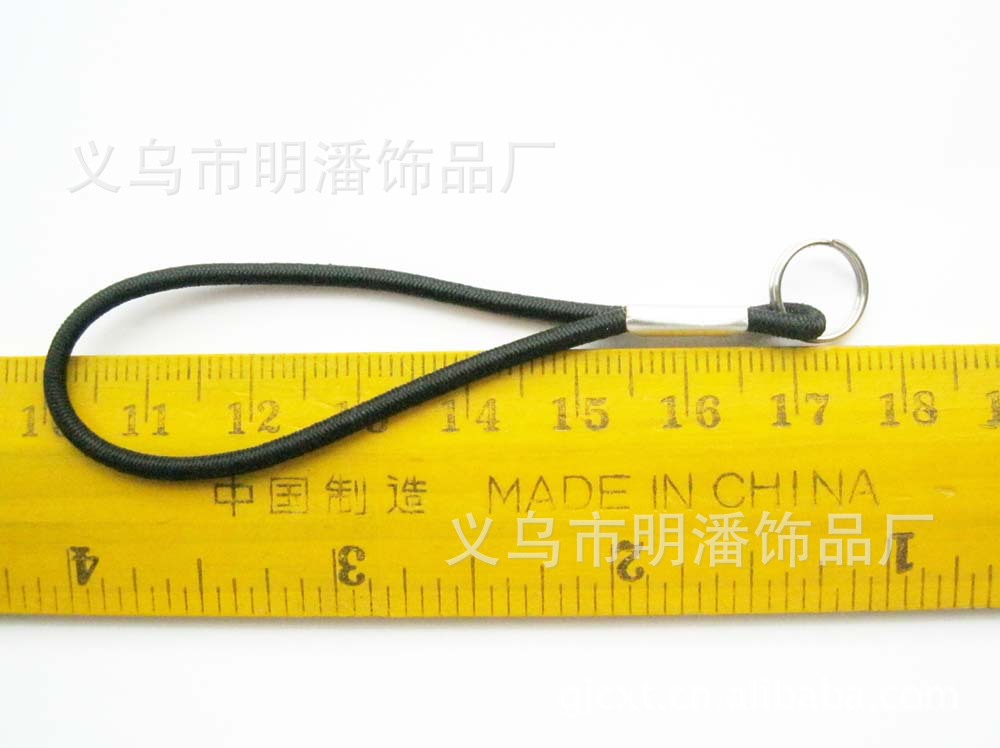 供应电子产品弹力挂绳 乳胶松紧绳挂圈 8字绳扣