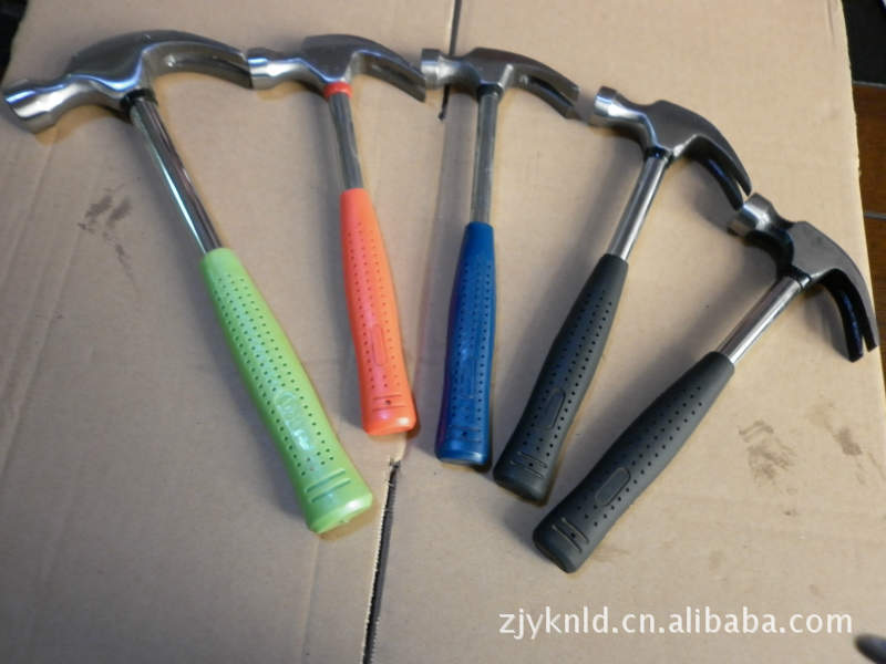 【厂家直销】0.25kg、0.5kg钢管柄羊角锤  颜色材质多选