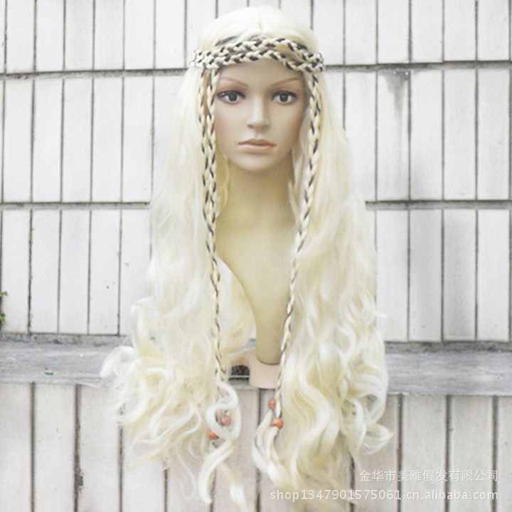 Factory direct supply small mixed batch color Indian Princess wig COSPLAY Halloween Christmas wig