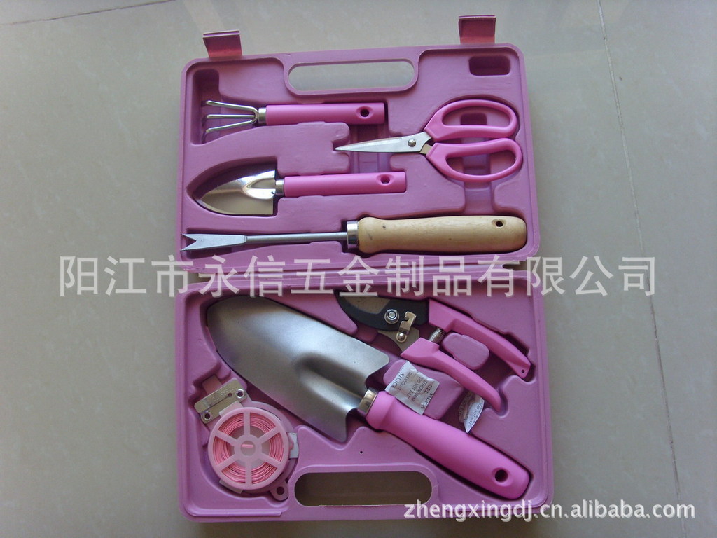 供应花园工具阳台盆景花园工具7件套花园工具园林耙草地工具套装
