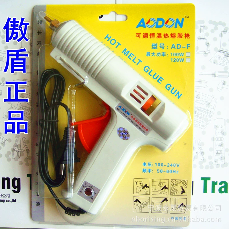 Термоклеевой пистолет AD-F с регулируемой температурой, 100 Вт/120 Вт, с постоянной температурой, промышленного класса