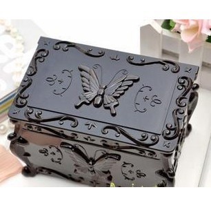 韩国安娜双层翻盖化妆棉盒 棉球盒小首饰盒特价批发|ms