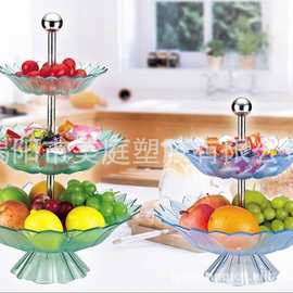 HF175 礼品彩盒 时尚三层果盘 水果盘 花型糖果盘