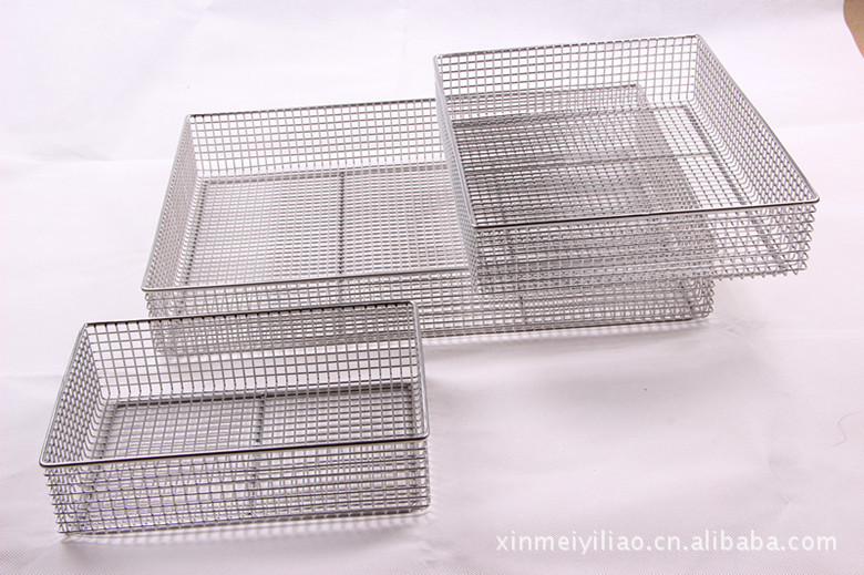 医用消毒篮盒器械打包篮、清洗篮承载篮精密有盖器械篮清洗篮