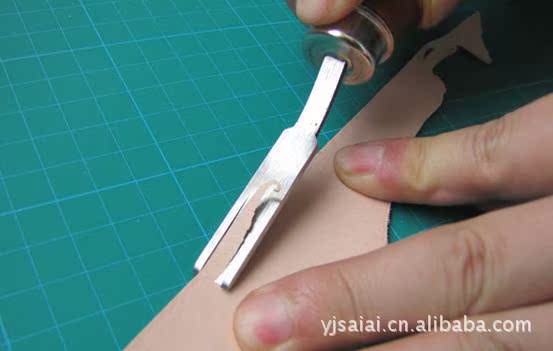 -斜削边器 削薄刀 宽口 皮革DIY工具 (古月法式宽铲边器)