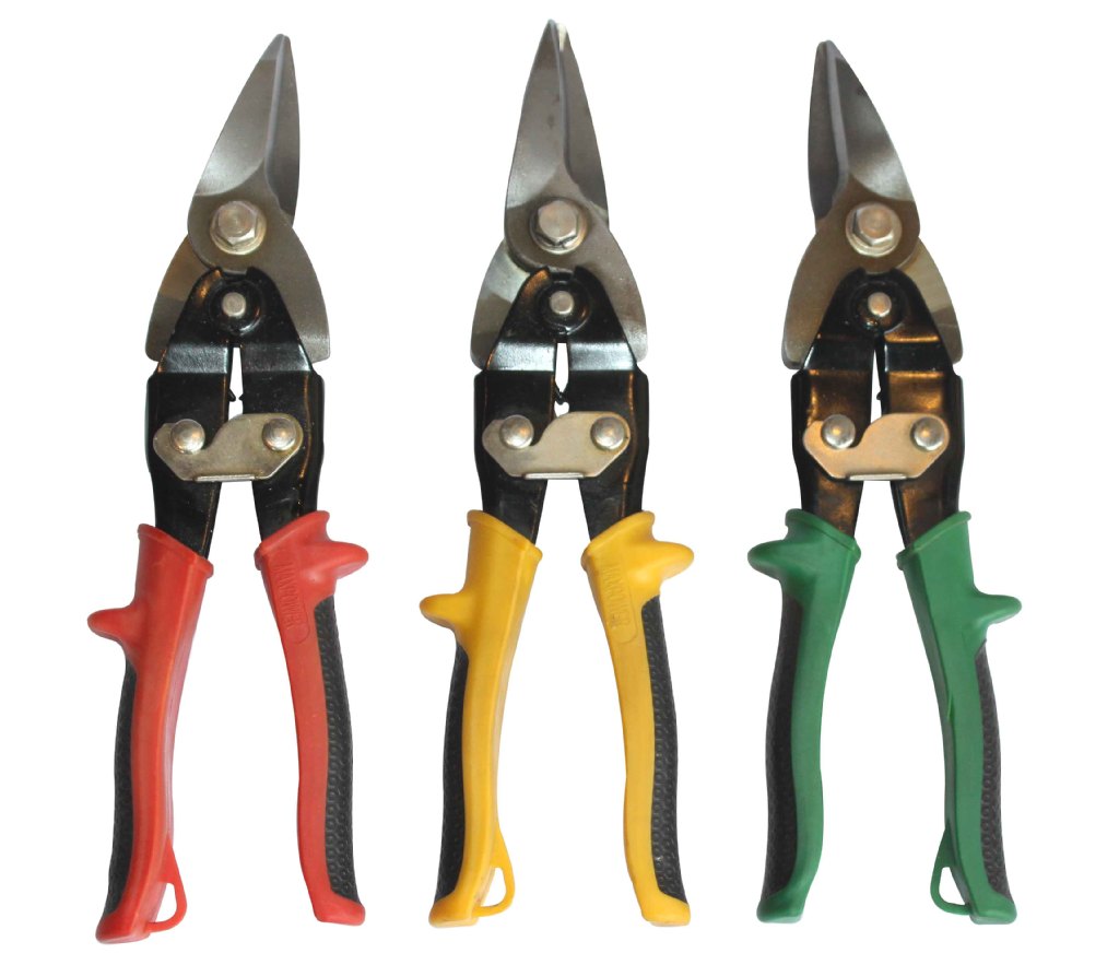 厂家供应弯头航空剪刀喷砂白铁剪 工业45#钢航空剪10寸多功能剪刀