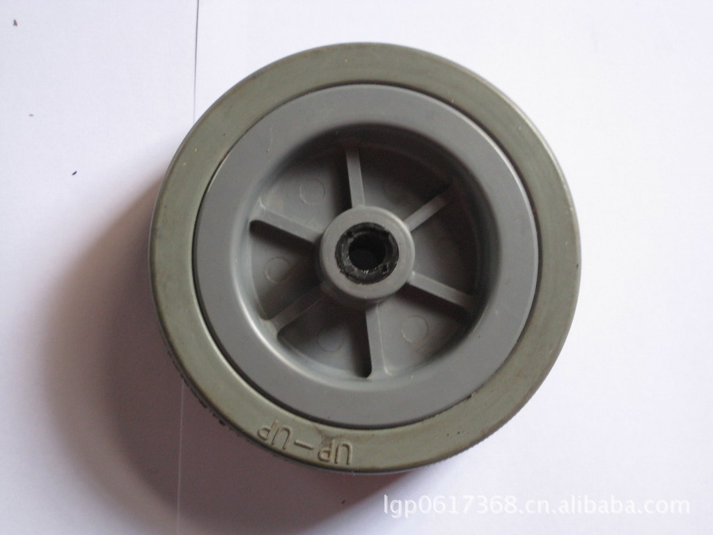 供应2寸2.5寸3寸4寸5寸灰橡胶塑芯轮子