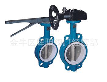 供应 供应衬四氟手柄蝶阀耐温150度DN100D071F-16