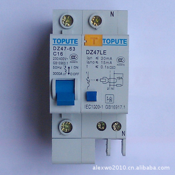 厂家直销供应单相漏电断路器DZ47LE-63 1P+N 6-63A 220V|ms