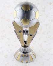 树脂工艺品运动系列 银色创意足球树脂摆件 创意礼品 混批