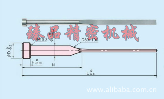 供应扁梢，扁顶针，台阶扁顶针，扁推杆
