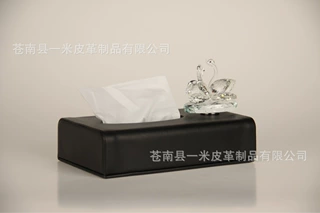 皮革包装盒 PU纸巾盒装饰 皮盒包装